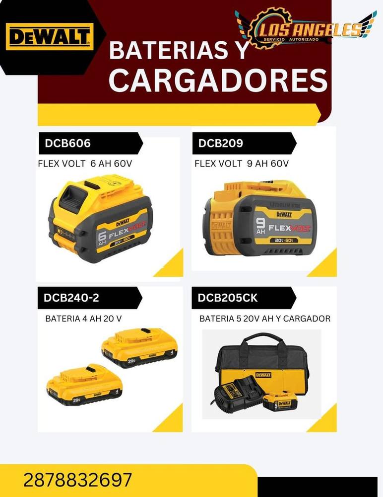 Cargadores y Baterías DeWalt 20V Max