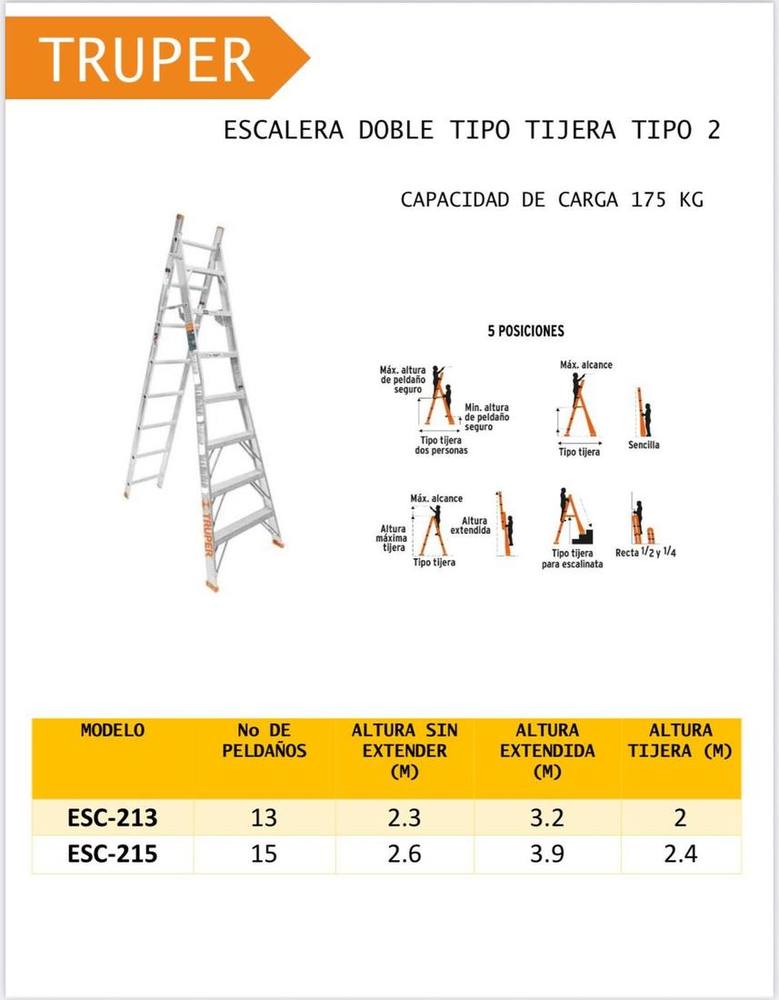 Escaleras Multipropósito y Doble Tijera