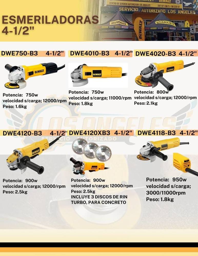 Esmeriladoras Angulares 4-1/2" DeWalt