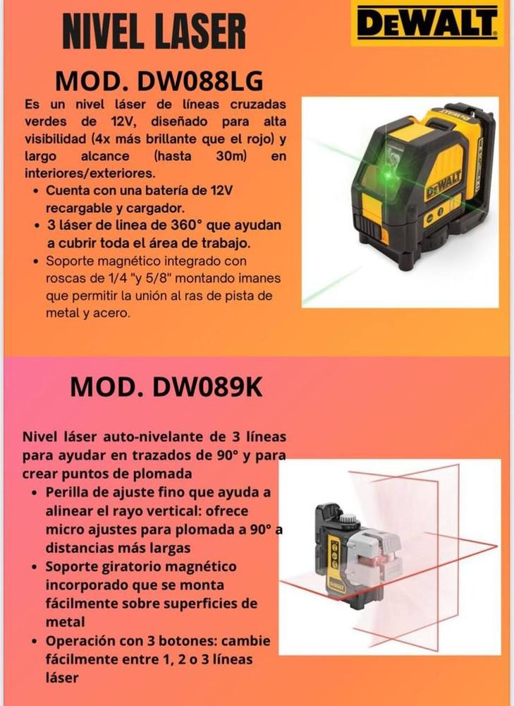 Niveles Láser y Distanciómetros