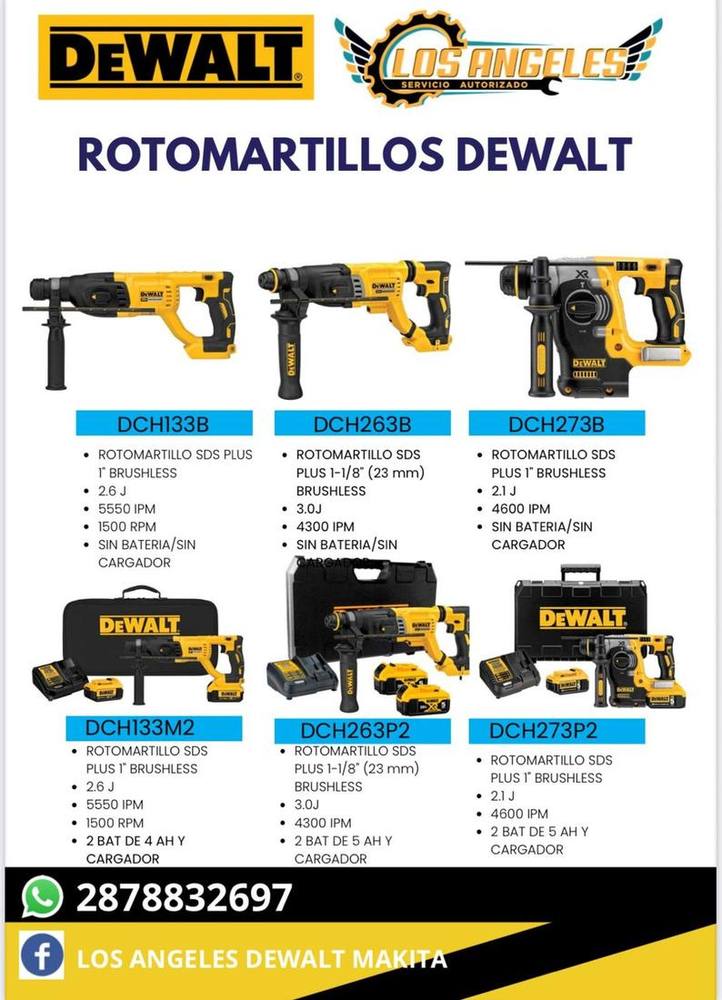 Rotomartillos y Atornilladores DeWalt 20V