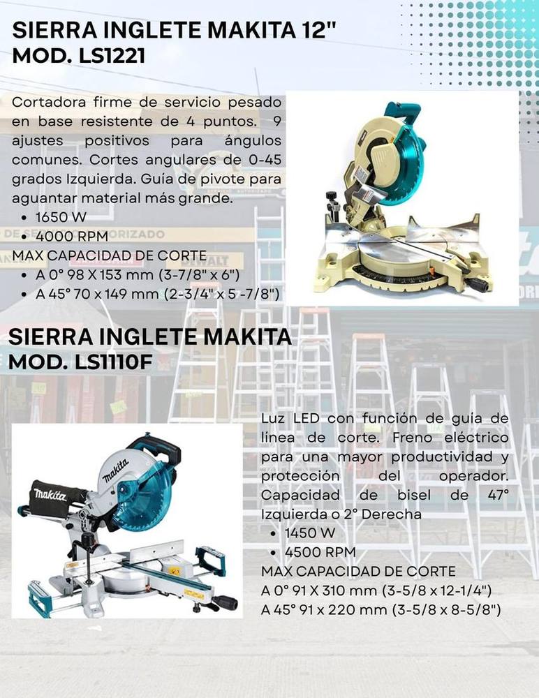 Sierras de Inglete Compuestas